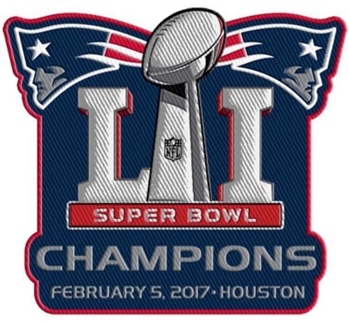 Stitched New England Patriots Super Bowl LI Champions Jersey Patch